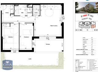  Appartement � louer 3 pi�ces 69 m�