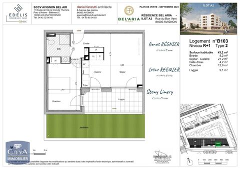  Appartement � louer 2 pi�ces 43 m�