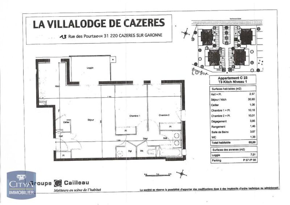 location Appartement - 3 pièce(s) - 58 m² Cazères (31220)