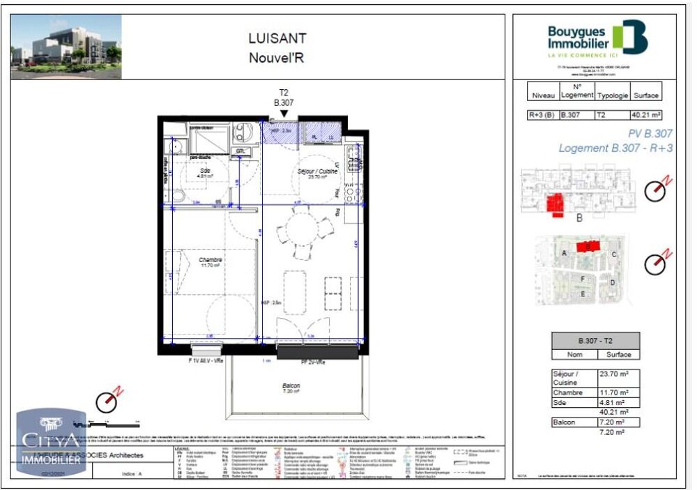 location Appartement - 2 pièce(s) - 40 m² Luisant (28600)