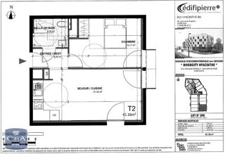  Appartement � louer 2 pi�ces 41 m�