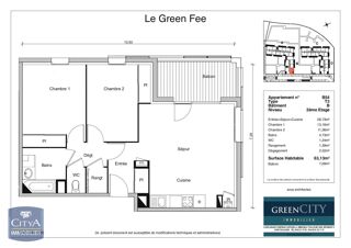  Appartement à louer 3 pièces 63 m²
