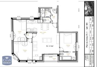  Appartement à louer 4 pièces 75 m²