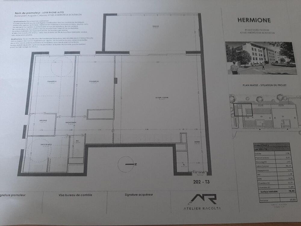 location Appartement - 3 pièce(s) - 79 m² Andrézieux-Bouthéon (42160)