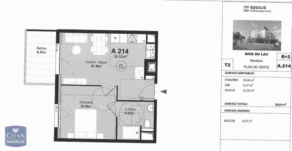 location Appartement - 2 pièce(s) - 39 m² Monteux (84170)
