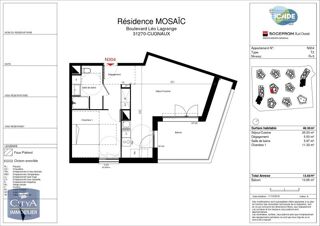  Appartement � louer 2 pi�ces 48 m�