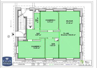 Appartement à louer 3 pièces 67 m²