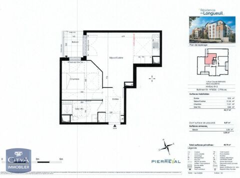  Appartement � louer 2 pi�ces 43 m�