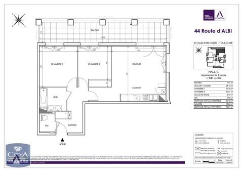  Appartement � louer 3 pi�ces 60 m�
