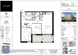  Appartement � louer 3 pi�ces 58 m�