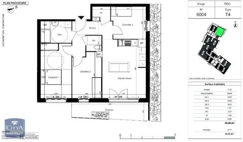  Appartement  louer 4 pices 70 m