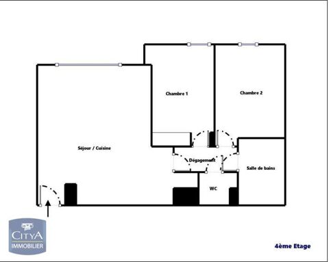  Appartement � louer 3 pi�ces 57 m�