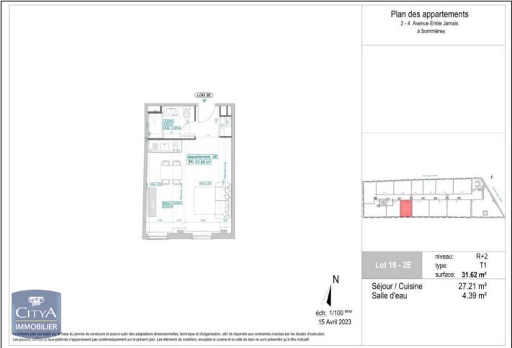 SOMMIERES - LOCATION P1 - RESIDENCE RENOVE ET SECURISE D....