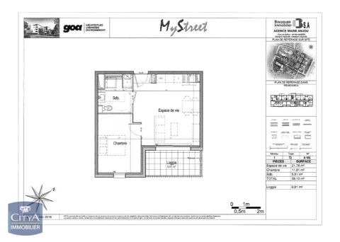  Appartement  louer 2 pices 39 m