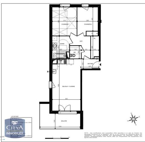  Appartement � louer 3 pi�ces 64 m�