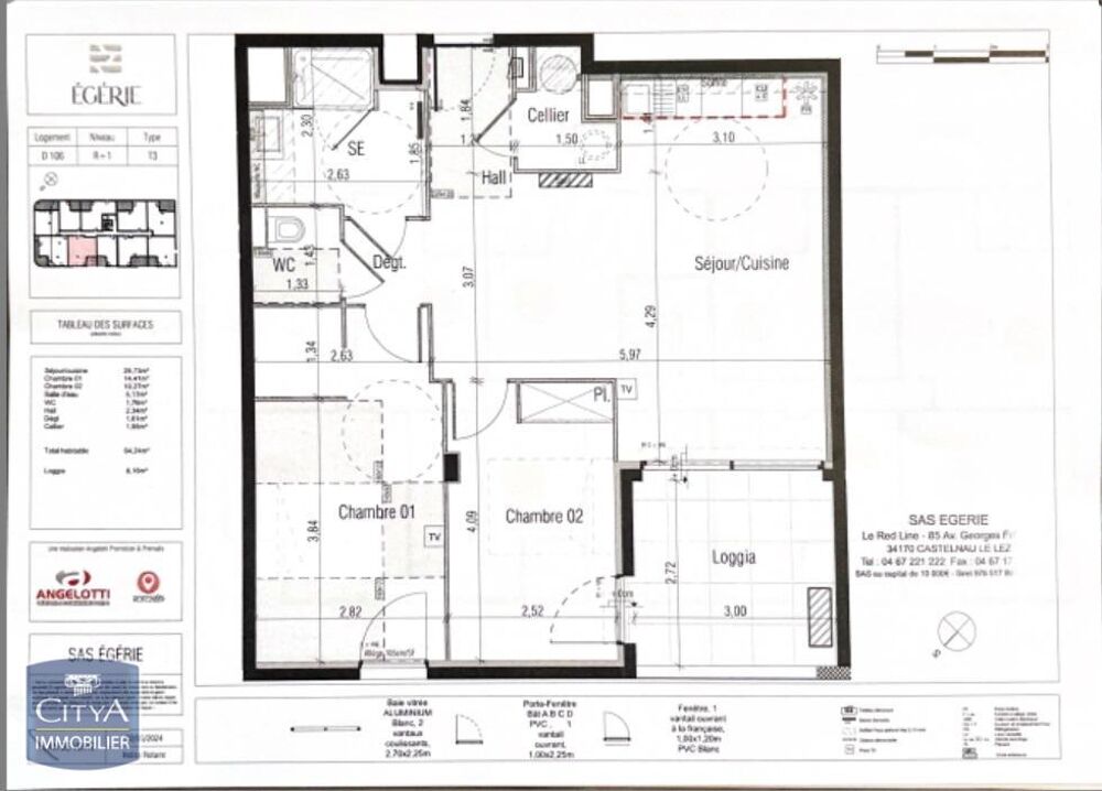 location Appartement - 3 pièce(s) - 62 m² Béziers (34500)