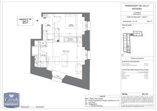 Appartement � louer 2 pi�ces 45 m�