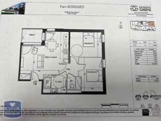  Appartement à louer 3 pièces 58 m²
