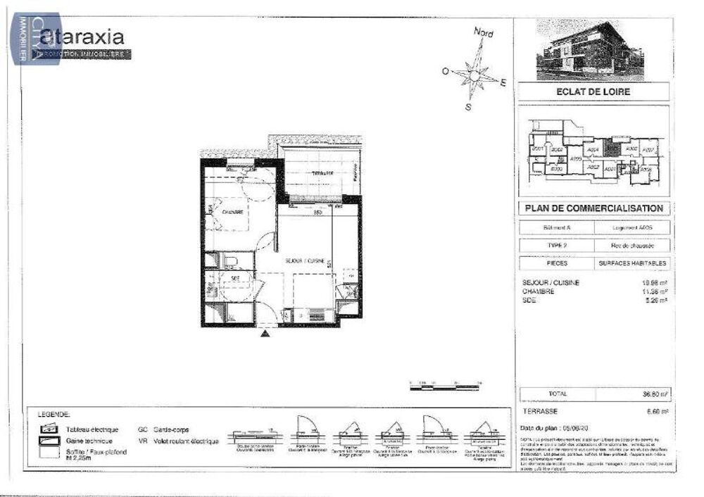 location Appartement - 2 pièce(s) - 37 m² Saint-Cyr-sur-Loire (37540)