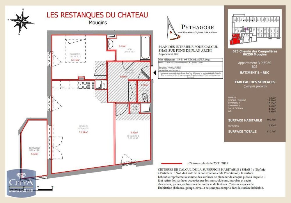 location Appartement - 3 pièce(s) - 60 m² Mougins (06250)