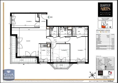  Appartement � louer 4 pi�ces 88 m�