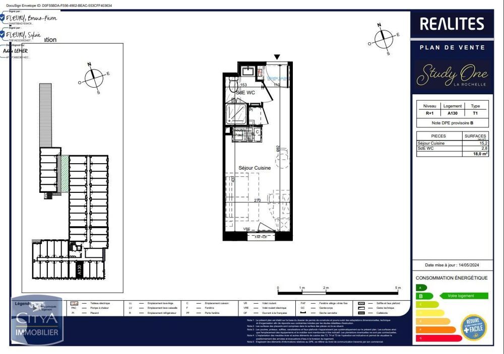 location Appartement - 1 pièce(s) - 18 m² La Rochelle (17000)