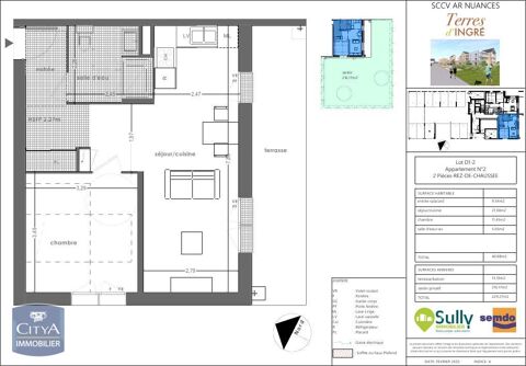   Location Appartement Appartement - 2 pi�ce(s) - 47 m�