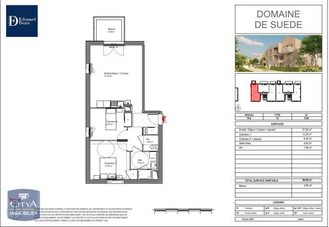  Appartement  louer 3 pices 60 m