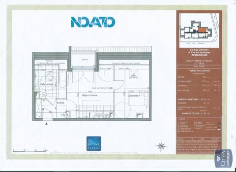  Appartement � louer 2 pi�ces 45 m�