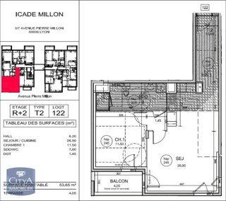  Appartement à louer 2 pièces 54 m²