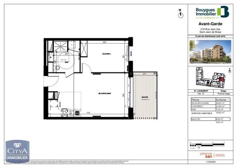  Appartement  louer 2 pices 46 m