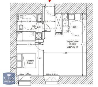  Appartement à louer 2 pièces 40 m²