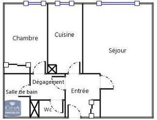  Appartement à louer 2 pièces 45 m²