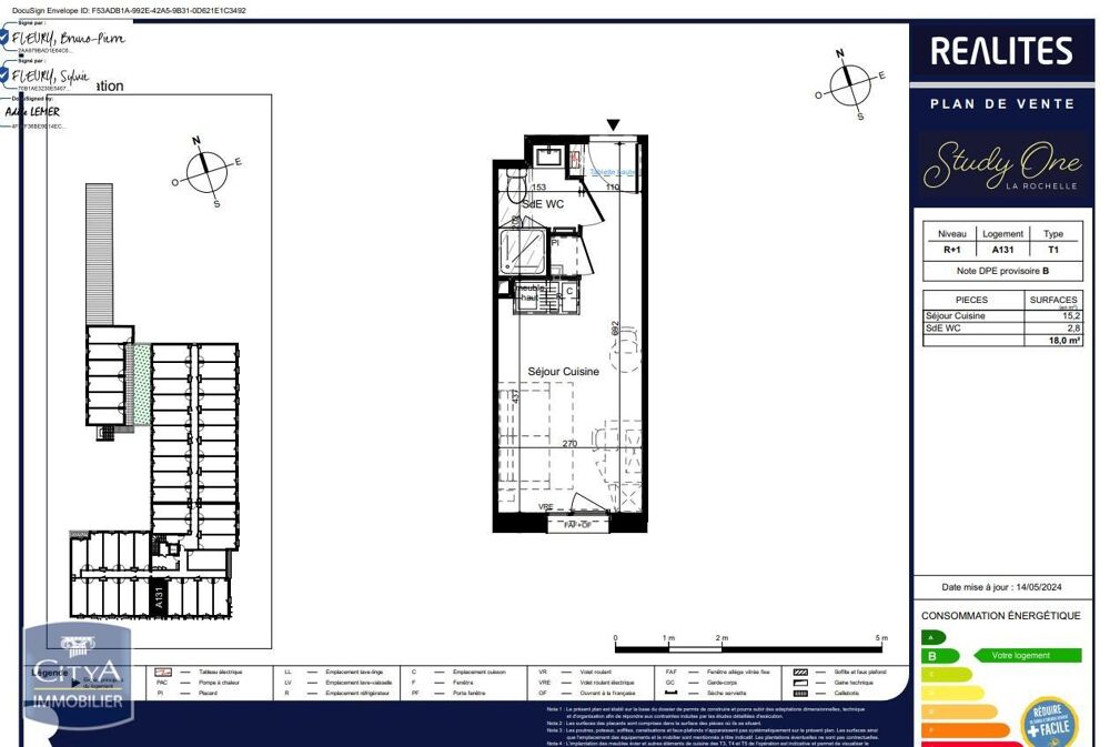 location Appartement - 1 pièce(s) - 18 m² La Rochelle (17000)