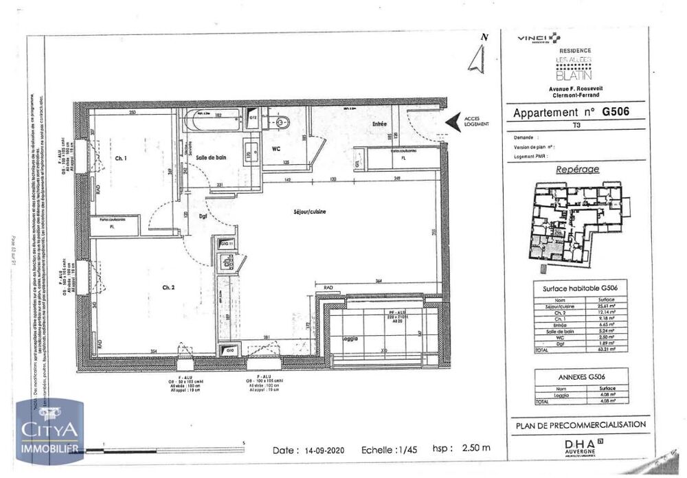 location Appartement - 3 pièce(s) - 63 m² Clermont-Ferrand (63000)