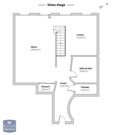  Appartement � louer 3 pi�ces 63 m�