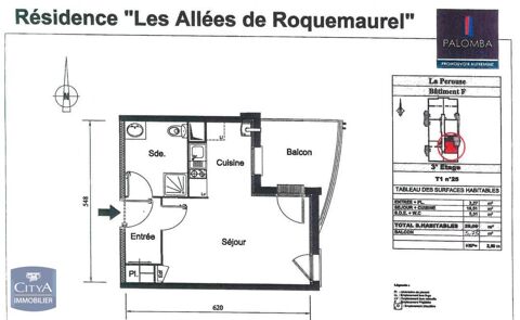  Appartement � louer 1 pi�ce 28 m�