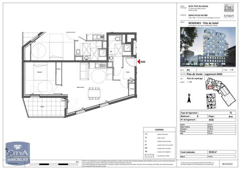  Appartement  louer 2 pices 51 m