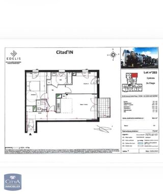  Appartement à louer 3 pièces 66 m²