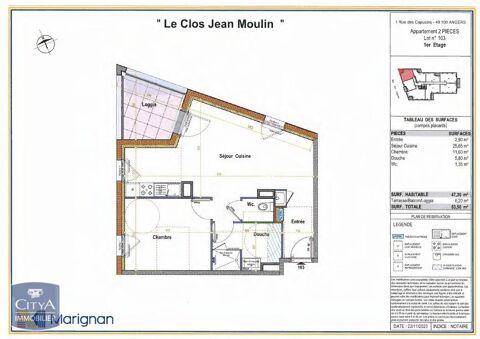  Appartement � louer 2 pi�ces 47 m�