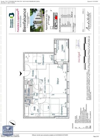  Appartement � louer 3 pi�ces 63 m�