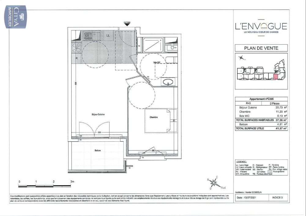 location Appartement - 2 pièce(s) - 37 m² Cannes (06400)