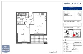  Appartement à louer 2 pièces 44 m²