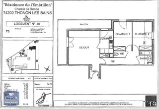  Appartement à louer 3 pièces 60 m²