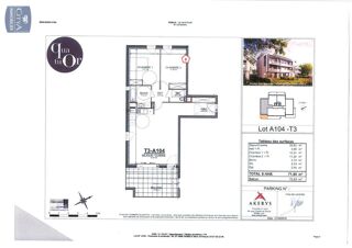  Appartement � louer 3 pi�ces 72 m�