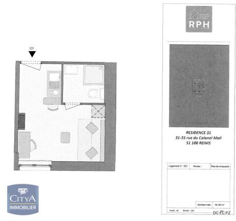  Appartement  louer 1 pice 16 m