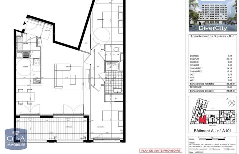  Appartement � louer 3 pi�ces 80 m�