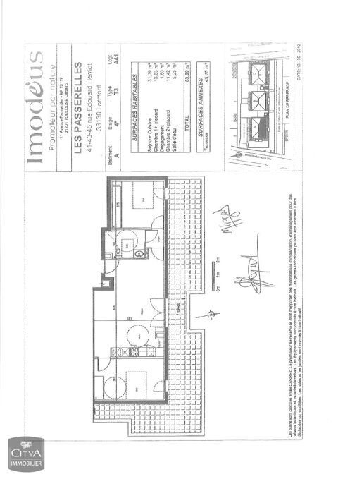  Appartement � louer 3 pi�ces 63 m�