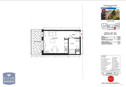  Appartement � louer 1 pi�ce 26 m�