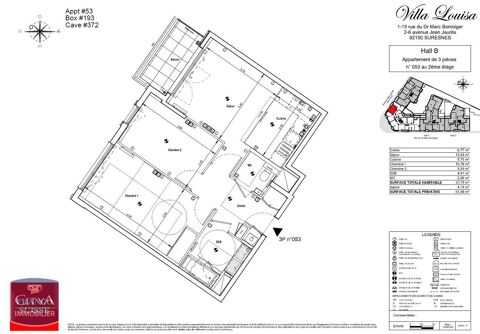  Appartement � louer 3 pi�ces 58 m�